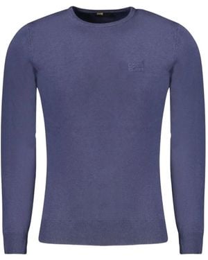 Roberto Cavalli Embroidered Logo Crew-Neck Jumper - Blue