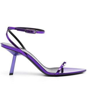 Saint Laurent Sandalias Kitty de 75 mm - Morado
