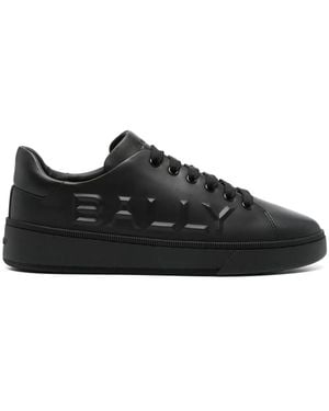 Bally Raise Logo-Embossed Leather Sneakers - Black