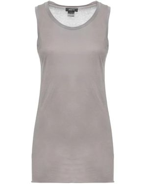 Avant Toi Scoop-Neck Vest - Grey