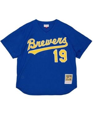 Mitchell & Ness Mlb Brewers 1991 Robin Yount T-Shirt - Blue