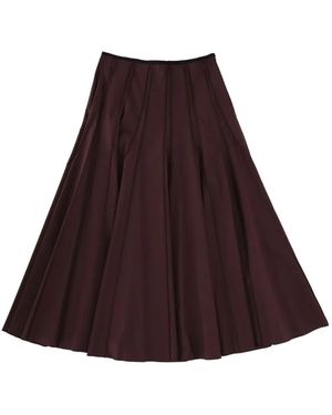 Alysi Pleated Midi Skirt - Purple