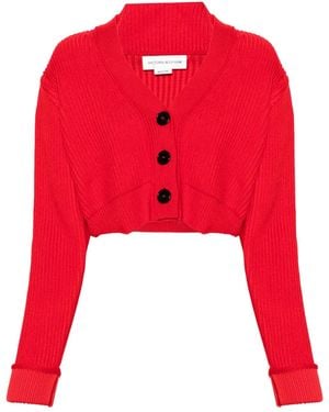 Victoria Beckham クロップド カーディガン - レッド