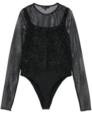Maje Body Con Maniche Lunghe - Nero