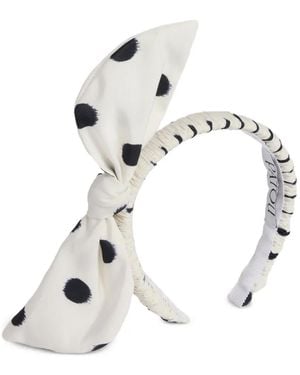Patou Polka Dot-Pattern Headband - White