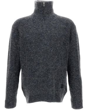 Paul Smith Zip-Neck Jumper - Grey