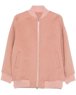 Isabelle Blanche Zip-Fastening Pockets Jacket - Pink