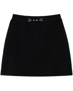 Twinset Rhinestone-Appliqué Mini Skirt - Black