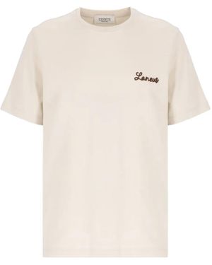 Laneus Embroidered-Logo T-Shirt - White