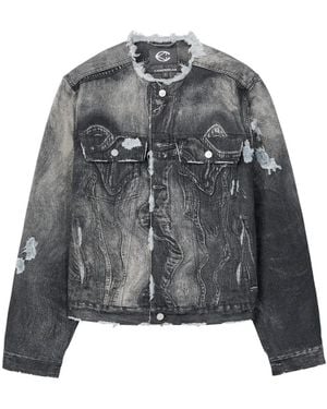 CAMPERLAB Veste En Jean À Bords Francs - Gray