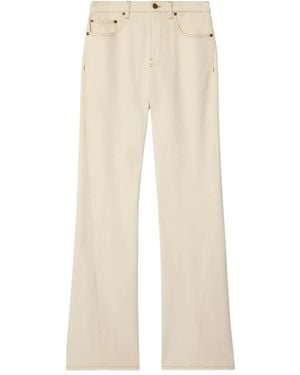 Burberry Equestrian-Knight Straight-Leg Jeans - Natural