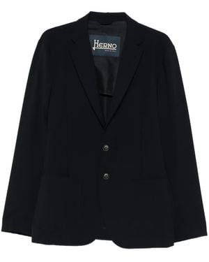 Herno Single-Breasted Blazer - Black
