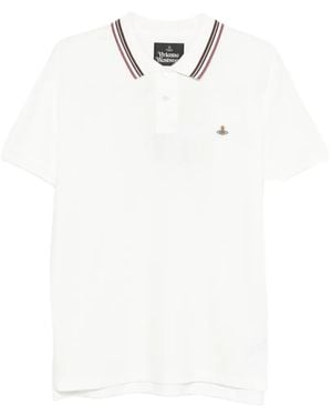 Vivienne Westwood Polo À Col Rayé - White