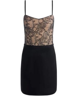 Alice + Olivia Carla Lace-Corset Mini Dress - Black