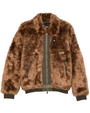 ANDERSSON BELL Faux-Fur Bomber Jacket - Brown