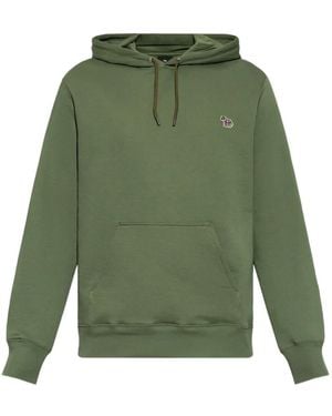 Paul Smith Zebra-Patch Hoodie - Green