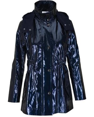 Akris Punto Hooded Coat - Blue