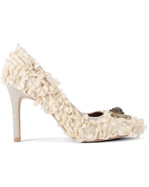 Kurt Geiger Pimlico Floral-Appliqué Pumps - White