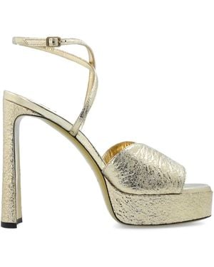 Jimmy Choo 145Mm Karli Platform Sandals - Metallic