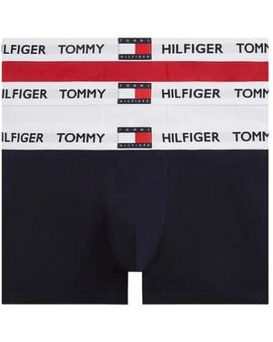 Tommy Hilfiger Logo-Print Waistband Boxers (Pack Of Three) - Blue