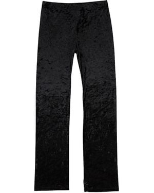 CALLIPYGIAN Crushed Velvet Pants - Black