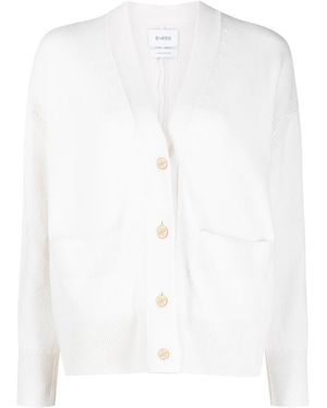 Barrie Rib-Detail Cashmere Cardigan - White