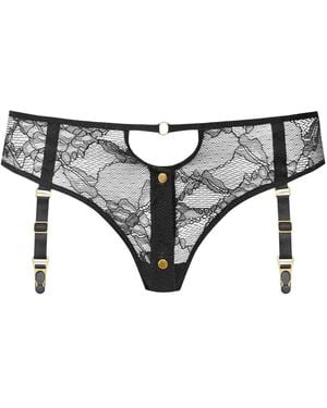 Maison Close Jeux Magnétiques Lace Suspender Panty - Grey