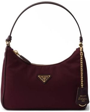 Prada Re-Edition 2005 Re-Nylon And Saffiano Mini Bag - Purple