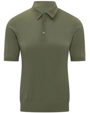 Hōsio Poloshirt Mit Kurzen Ärmeln - Grün