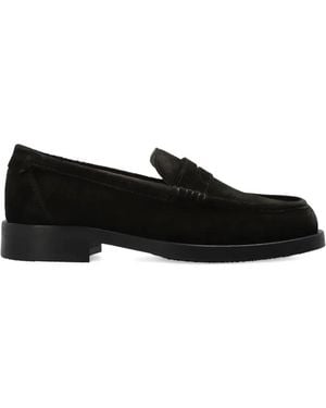 AllSaints Bloom Leather Loafers - Black