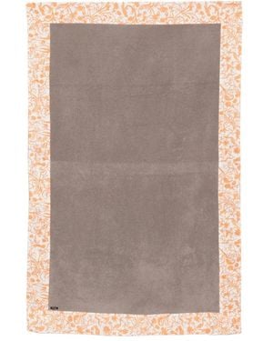 Kiton Floral-Print Beach Towel - Grey