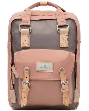 Doughnut Macaroon Buckle-Fastening Backpack - Pink