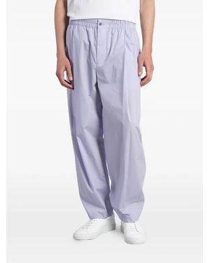 Giorgio Armani Elasticated Pleated Trousers - Blue