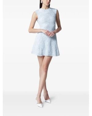 Rota Vestido Con Motivo Floral - Azul