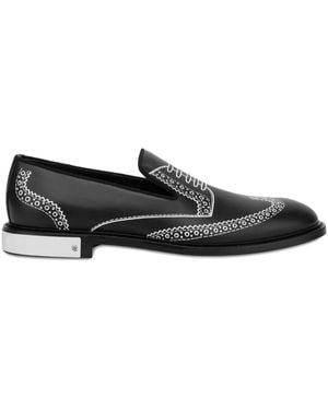 Moschino Leather Loafers - Black