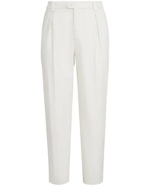 Brunello Cucinelli Garment-Dyed Trousers - White