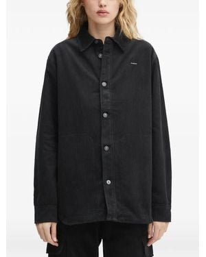 G-Star Button-Up Corduroy-Effect Shirt - Black
