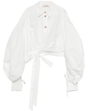 Zimmermann Ivory 'Rebellion' Balloon-Sleeve Shirt - White
