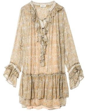 Zadig & Voltaire Ralice ペイズリーミニドレス - ナチュラル