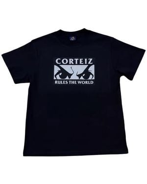 corteiz No Fear Graphic-Print T-Shirt - Blue