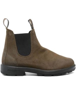 Blundstone Suede Pull-Tab Chelsea Boots - Brown