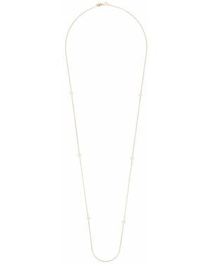 Roberto Coin Collar Princesss Flower En Oro Amarillo De 18Kt Con Diamantes Y Rubíes - Blanco