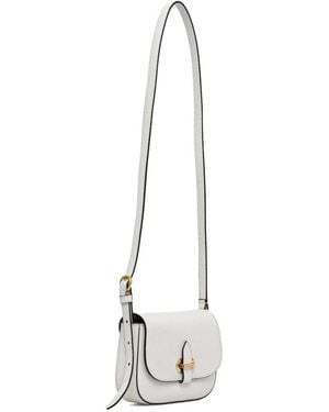 Pollini Bandolera Con Placa Del Logo - Blanco