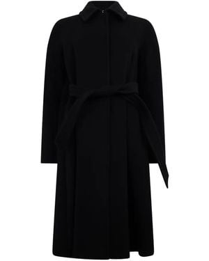 Alberta Ferretti Belted Single-Breasted Coat - Black