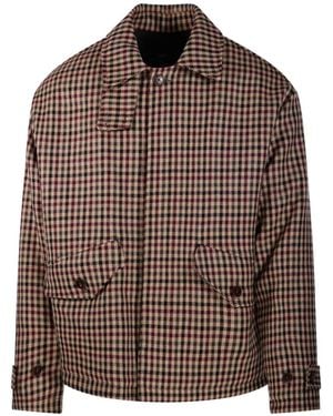 Costumein Check-Pattern Button-Fastening Jacket - Brown