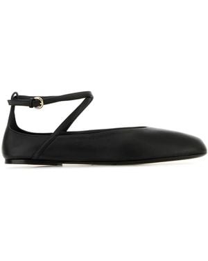 Co. Leather Ballerina Shoes - Black