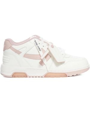 Off-White c/o Virgil Abloh Lace-Up Panelled Leather Trainers - White