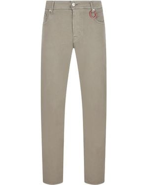 Sartoria Tramarossa Gerade Jeans mit Metallanhänger - Grau