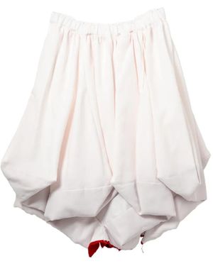 Comme des Garçons Midirock Mit Rüschen - Weiß