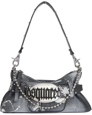 DSquared² Gothic デニムショルダーバッグ - ホワイト